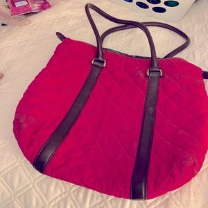 Talbots nylon n leather shoulder bag